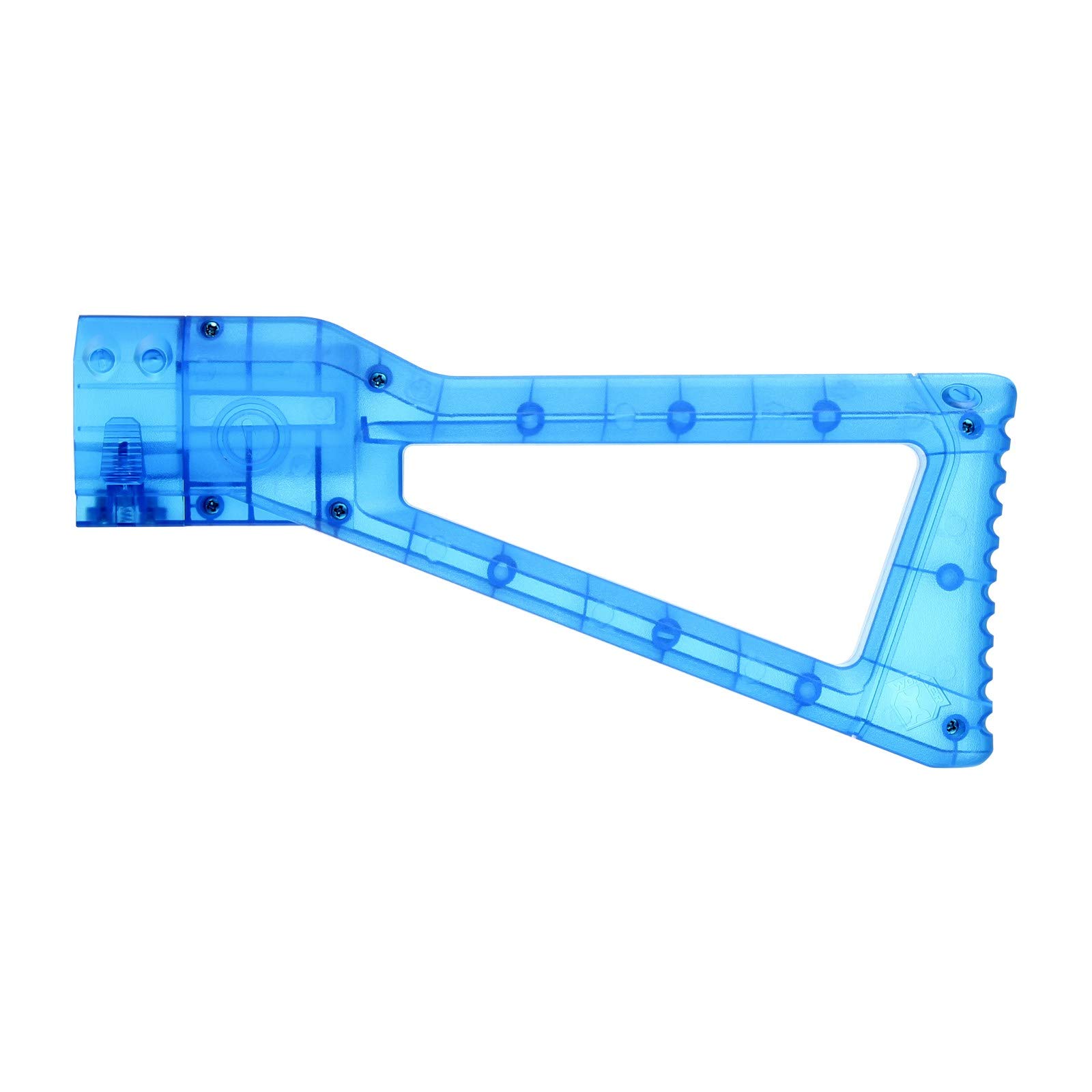 WORKER AK Style Shoulder Stock for nerf N-Strike Elite and Nerf Modulus Series Toy (Transparent Blue)