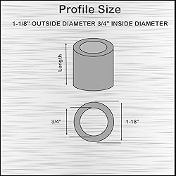 Aluminum Spacer 1-1/8" OD x 3/4" ID x Choose Your