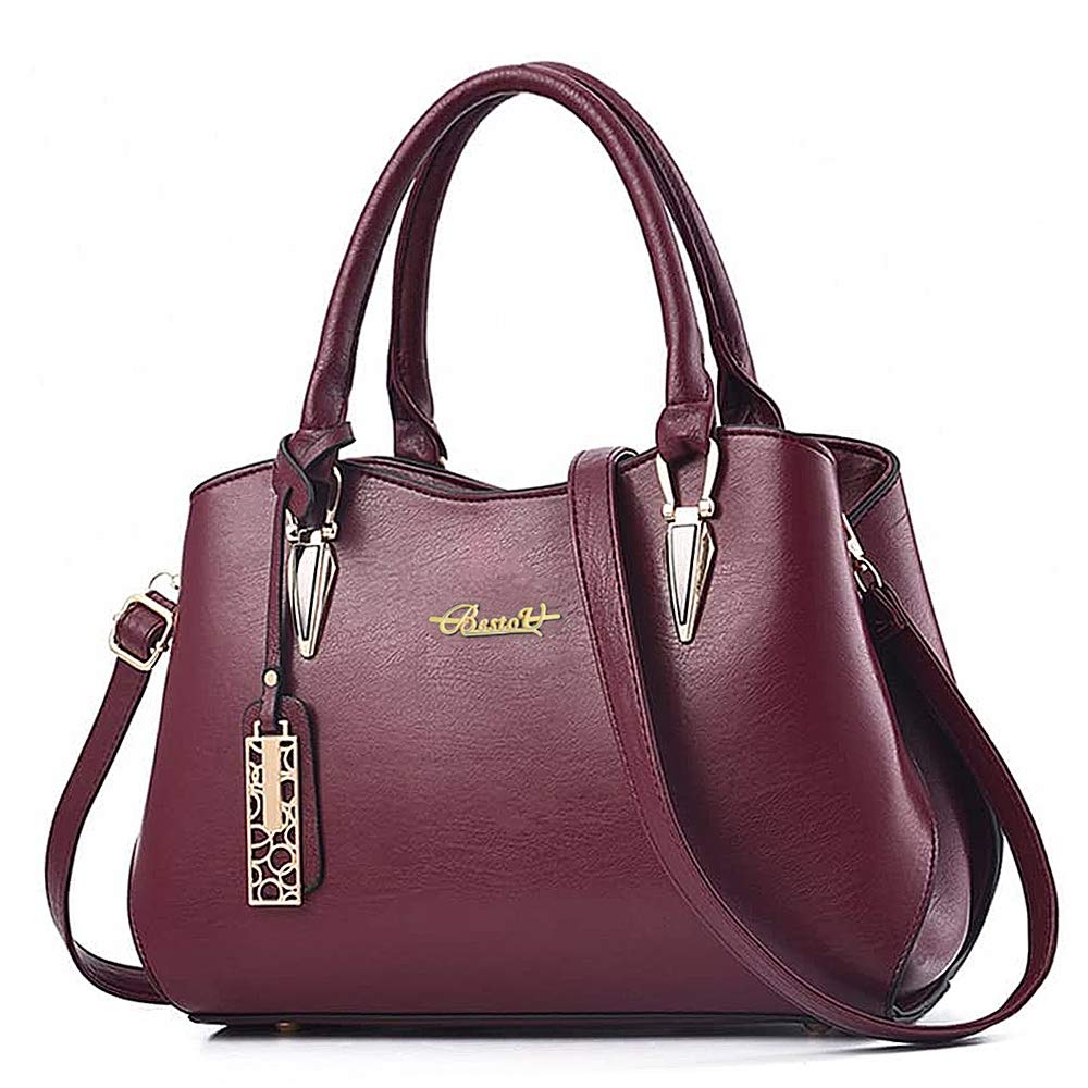BestoU Handbags for Women Ladies Handbags PU Leather Women Bags for Work, Shopping, Date, Party, Christmas (Red)