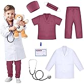 Antshouse Kids Doctor Costume Child Role Play Costumes Toddler Nurse Scrubs with Accessories
