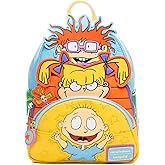 Loungefly Nickelodeon Rugrats Glow In The Dark Tommy, Chuckie, and Angelica Triple Pocket Womens Backpack