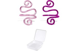 YOYOWY 2 Pcs Crochet Ring for Finger,Handmade Crochet Tension Ring,Yarn Tension Ring for Crocheting and Knitting,Gift for Crocheters Knitters,Mom