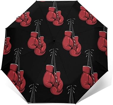 Boxhandschuhe Automatischer dreifach gefalteter Regenschirm