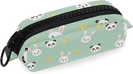 Amazon ペンケース 鉛筆ケース メガジップポーチ パンダ 兎 動物 帆布 ペン箱 大容量 文具収納ケース 筆入れ 小物ポーチ 文具袋 ペンポーチ 入学準備 かわいい 化粧ポーチ 文具収納 筆箱 多機能 大きなファスナー ペンケース 文房具 オフィス用品