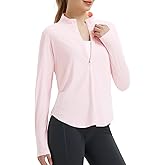 baleaf Women's Sun Shirts UPF50+ Half Zip Shirt Rash Guard Long Sleeves SPF Lightweight Clothing UV Protection Hiking Top