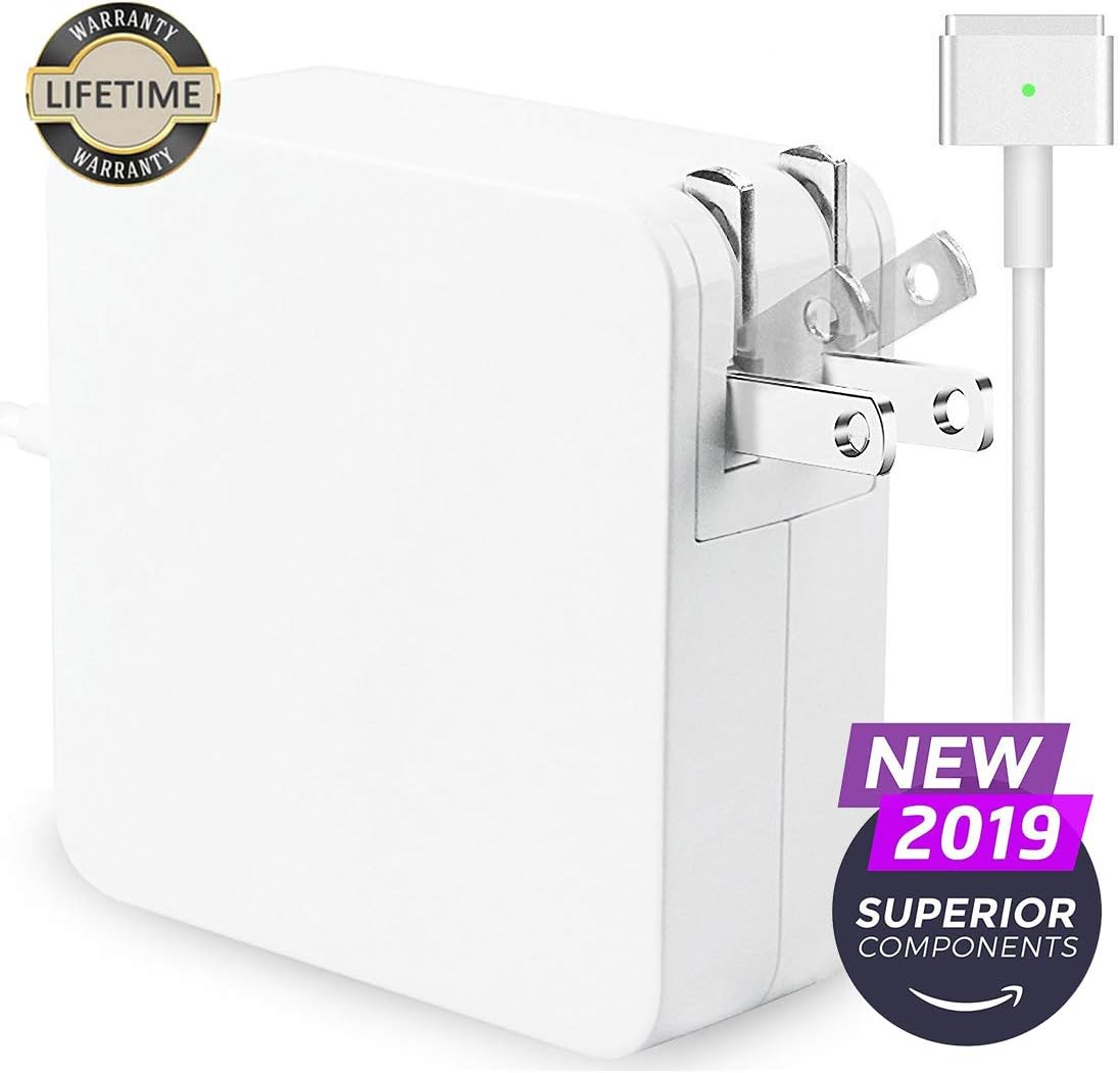 TKKOK Charger 45W Compatible with Mac Book Air Mag Safe 2 Magnetic T-Tip Power Adapter, Compatible with Mac Book Air 11"&13" (45W)