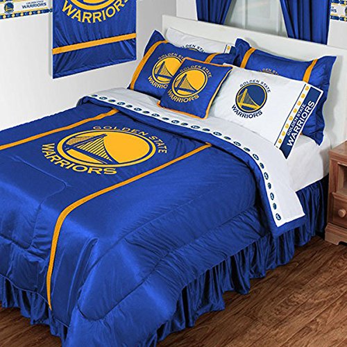 2pc NBA Golden State Warriors Twin Comforter and Pillowcase Set Basketball Team Logo Bedding