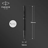 Parker IM Rollerball Pen Matte Black with Black Trim Fine Point Gift Box view 2