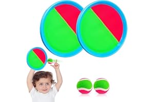 K Y KANGYUN Toss and Catch Ball Set | Toss and Catch Sports Game Set - Upgraded Version 8inch Toy Paddle Catch Toy for Gift Kids/Adults/Family/Backyard Beach Outdoor Games