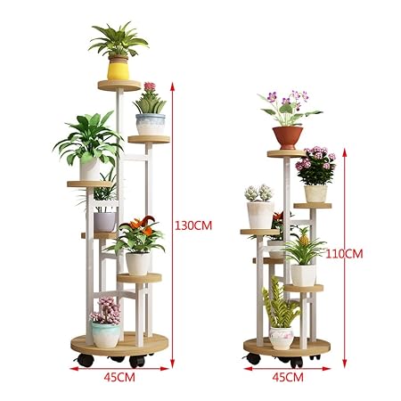 Jardinería Mobile Rack Polea Flower Stand Multi-capa De Cubierta ...