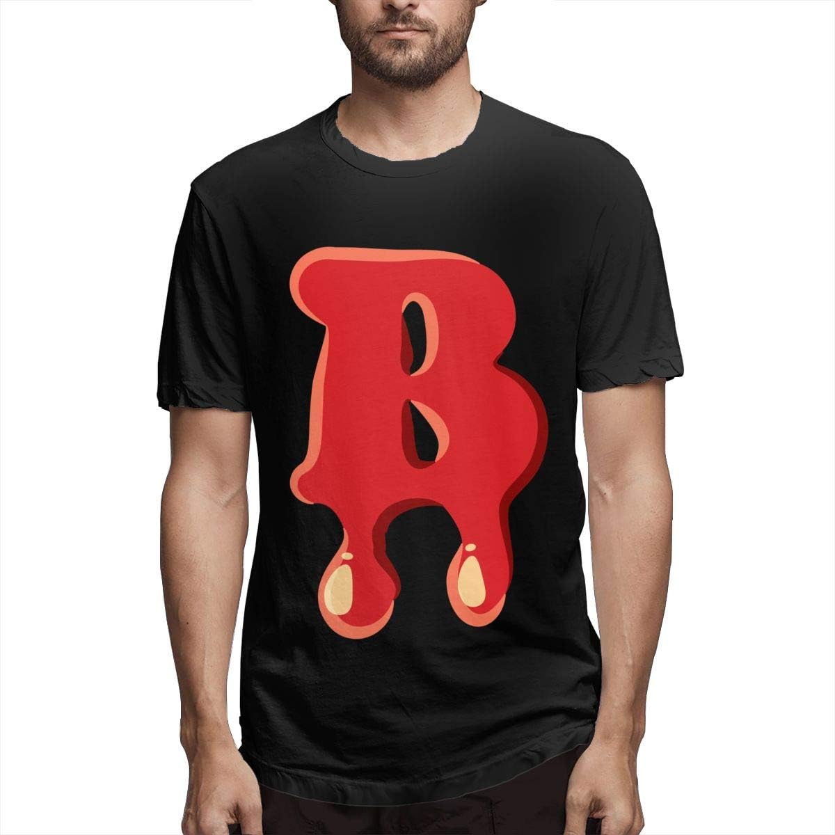 B Letter Isolated On White Tee Men's Customized Short