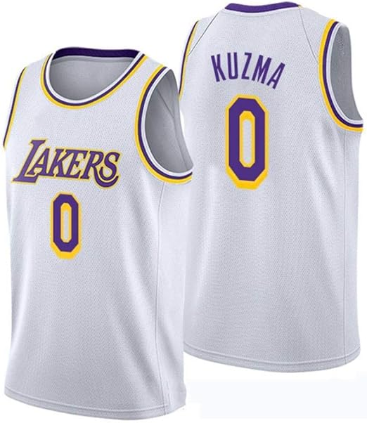 CHXY NBA Camiseta De Baloncesto Kyle Kuzma # 0 para Hombre - NBA Los Angeles Lakers, Nueva Camiseta Sin Mangas De Tejido Transpirable Swingman Jersey,White-XL: Amazon.es: Hogar