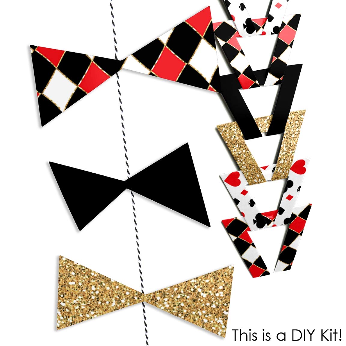 Triangle Casino Party Decoration Kit Las Vegas 72 Piece Party