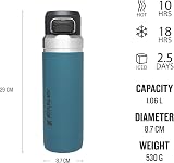 Stanley 1913 Quick Flip Stainless Water Bottle 1.06L Lagoon view 2