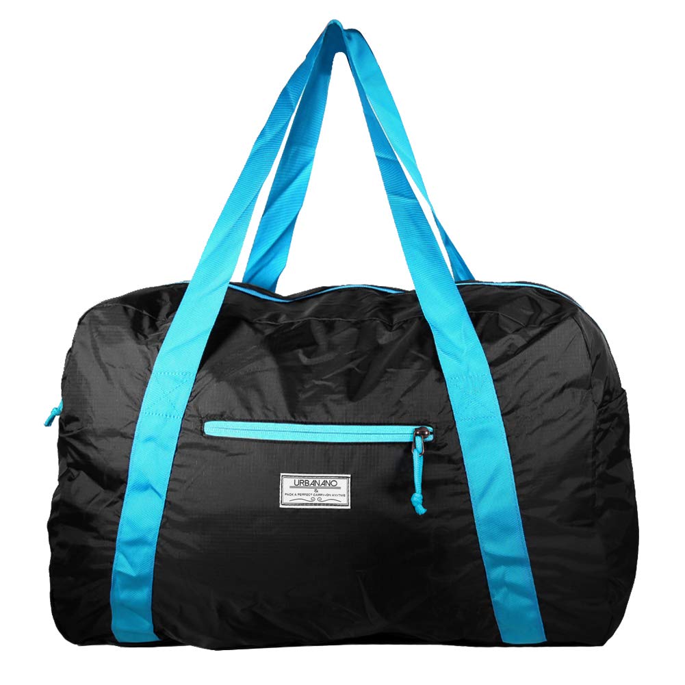 Mangrove Onboard Size Holdall, 53cm 46L Ultralight Foldable Travel Duffel Luggage Bag for Travel Overnight Weekender Gym Sports(Black Blue)
