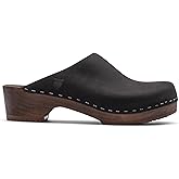Sandgrens Handmade Swedish Wood Clogs for Women, Low Heel Mule | Austin