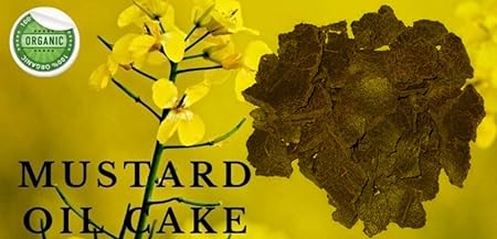 Natural Pure Organic Mustard Oil Cake Fertilizer for Plants and Home Garden for Overall Growth 900 Grams