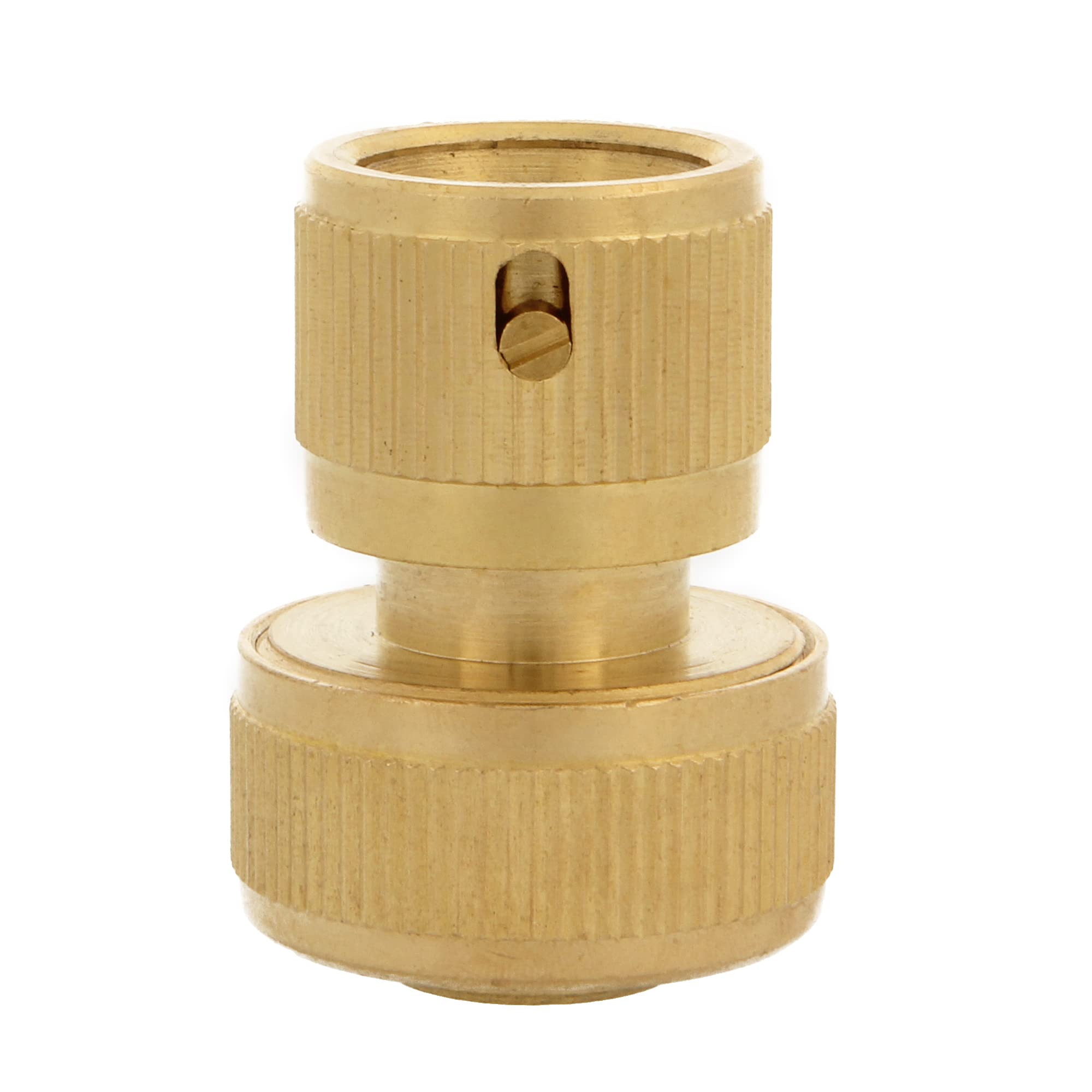 Amig - Quick Connector for Hose - 3/4" - with Quick Click Anchor System - Corrosion and Weather Resistant - Brass - Matte