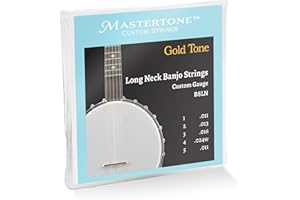 Gold Tone Mastertone™ Long Neck Banjo Strings (.011,.013, .016, .024w, .011)