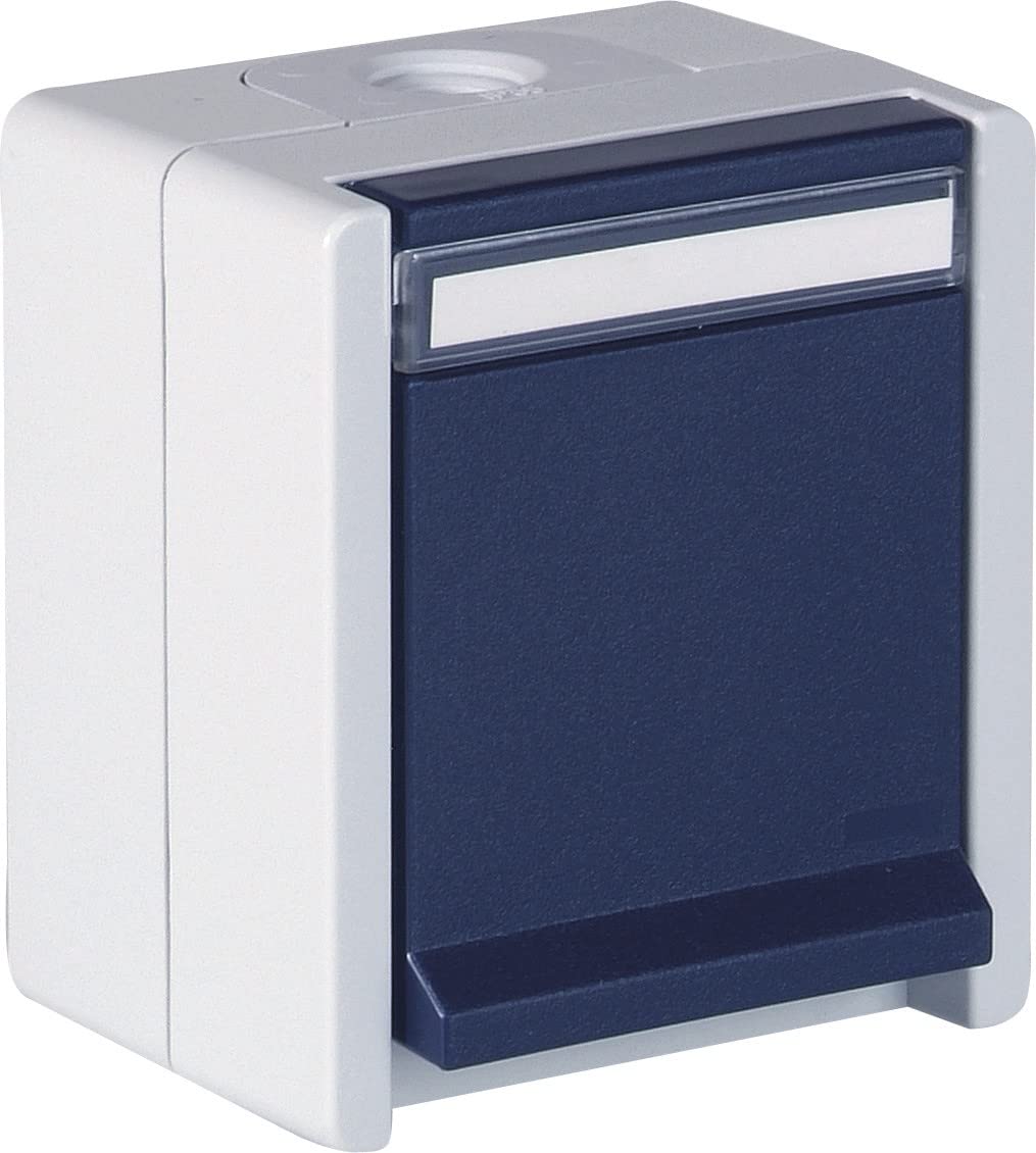OPUS® Resist earthed Contact Socket, Single Design, Without Touch Protection, Colour: Light Grey/Steel Blue