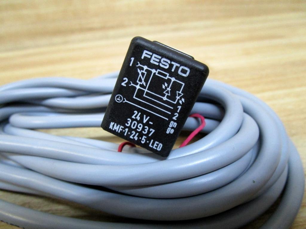Festo 30937 KMF-1-24DC-5-Led Plug Socket with Cable, White - Image 5