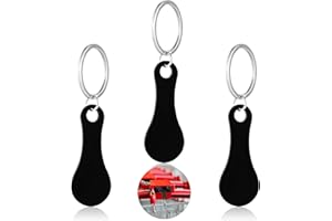 Andibro 3 Pieces Stainless Steel Shopping Trolley Token, Alloy Key Ring Quarter Holder Keychain Shopping Trolley Keyring