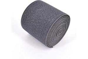 EQARP 1 Roll Flat Elastic Cord 1.5-Inch Wide by 3-Yard Double-Side Twill Elastic Band(#24 Dark Gray)