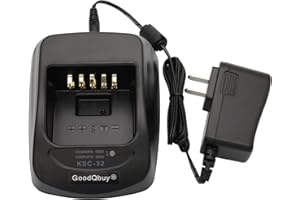 GOODQBUY KSC-32 Charger is Compatible with Kenwood Radio TH-D72A NX-410 NX-411 TK-2180 TK-3180 TK-5210 KNB-32N KNB-33 KNB-33L KNB-33Li KNB-43L KNB-47L KNB-48L KNB-50NC KNB-54N