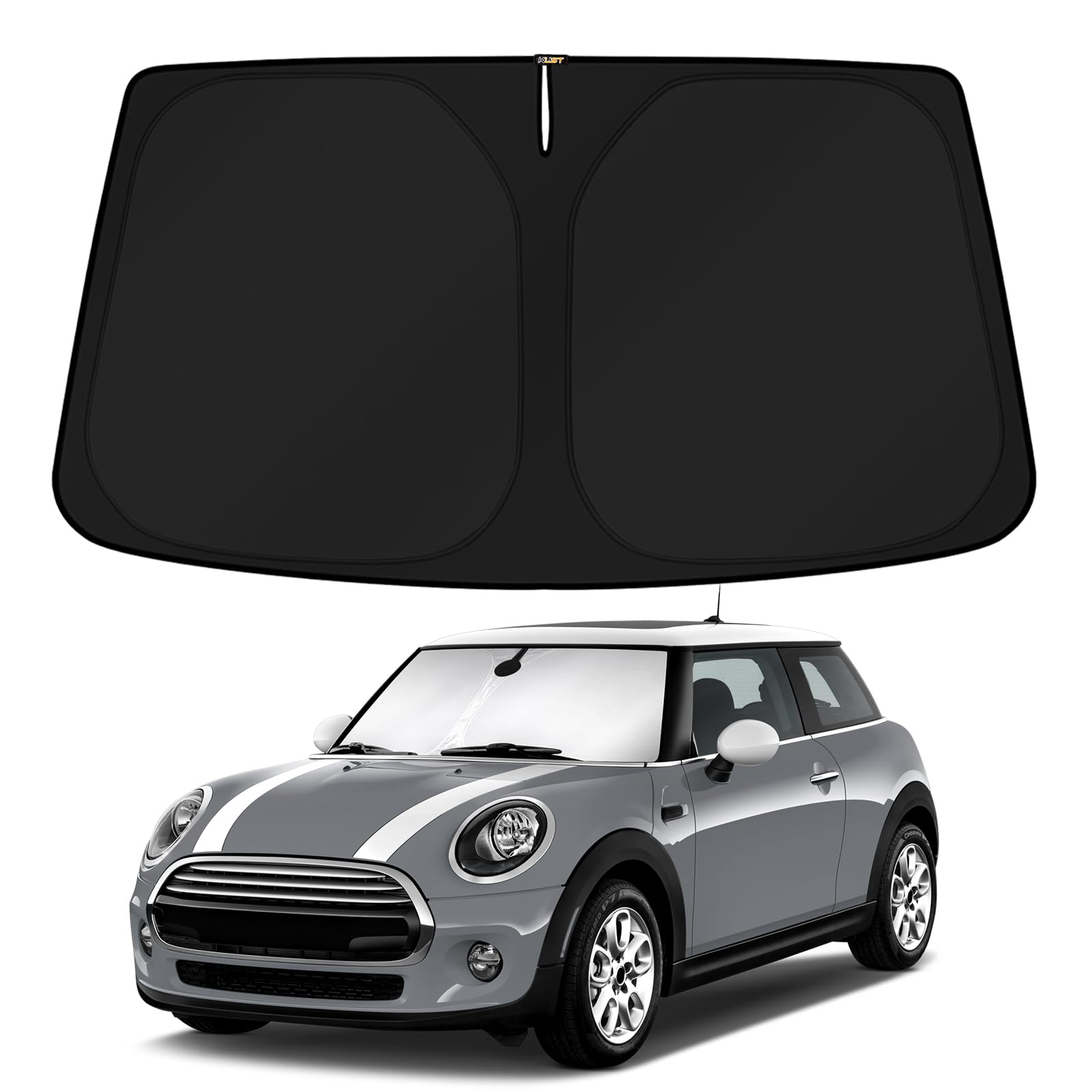 Photo 1 of KUST Windshield Sun Shade for 2014-2024 BMW Mini Cooper F55 Accessories Custom Fit Sunshade Sun Visor Protector Foldable Blocks UV Rays Keep Your Car Cooler
