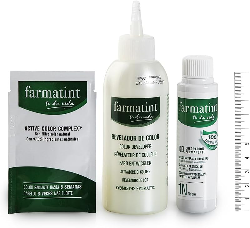 Gel 1N Negro, Tinte Cabello Sin Amoníaco, 135 ml — foto 5 de 6