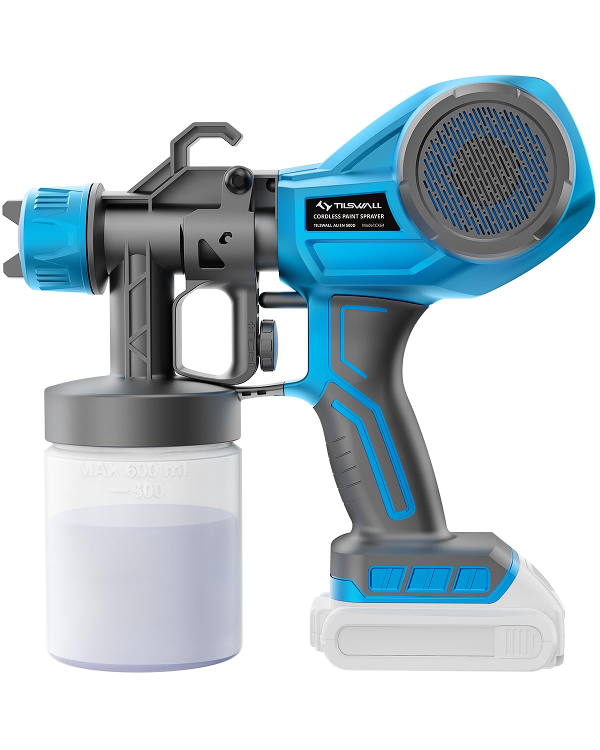 Photo 1 of Tilswall Cordless Paint Sprayer for Dewalt 20V Battery,Electric Spray Paint Gun for House Painting,Furniture,Wall,Cabinets,Iron Fence(Battery Not Included)