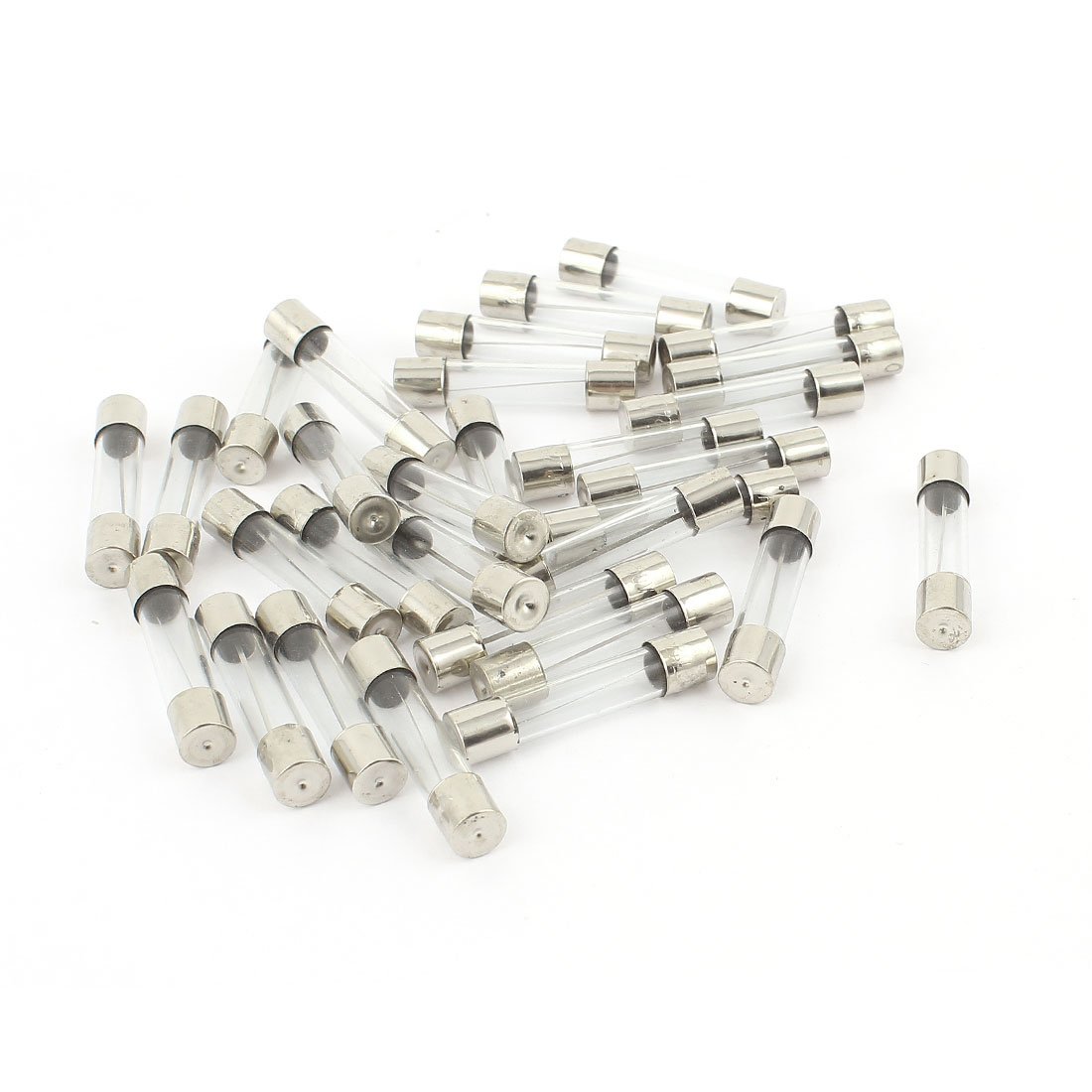 sourcingmap 30pcs 6x30mm Quick Blow Fast Acting Cylinder Glass Tube Fuse 12A 250V
