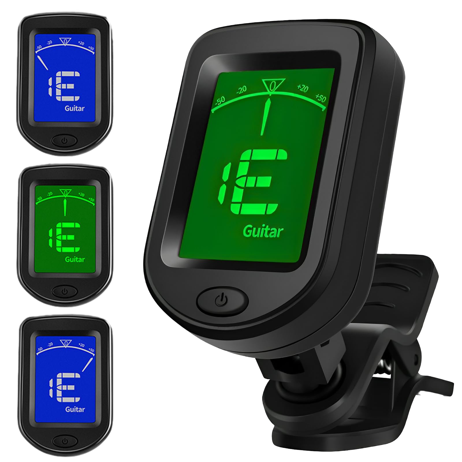 Jinlaili Guitar Tuner Clip On,Mini Clip-on Guitar Tuner,Digital Tuners of Guitar Accessories,Multifunctional Clip on Tuner with Color Display,for Electronic Guitar,Bass,Violin,Ukulele