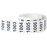 DGBDPACK 1.5 x 0.79 Inch Numbered Inventory Stickers 1001-2000 | Consecutive number stickers 1001-2000, self adhesive, 1.5x0.79in size for inventory tagging &amp; storage management