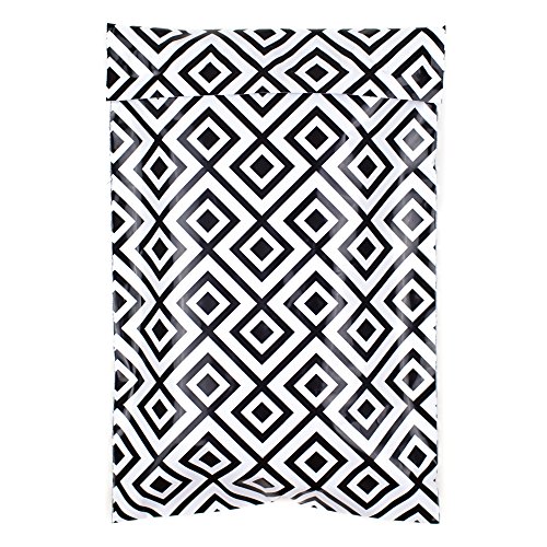 Poly Mailers 6x9 or 10x13 Size Options - Geometric Pattern – Pack of 100 Premium Unpadded Shipping Envelopes (6x9)
