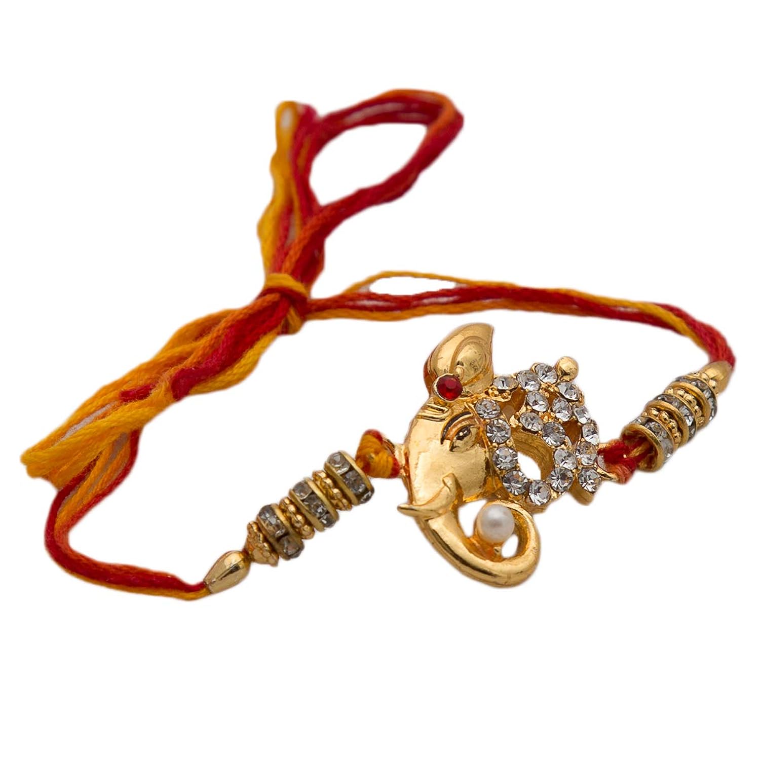 elegant rakhi/band for beloved brother- golden