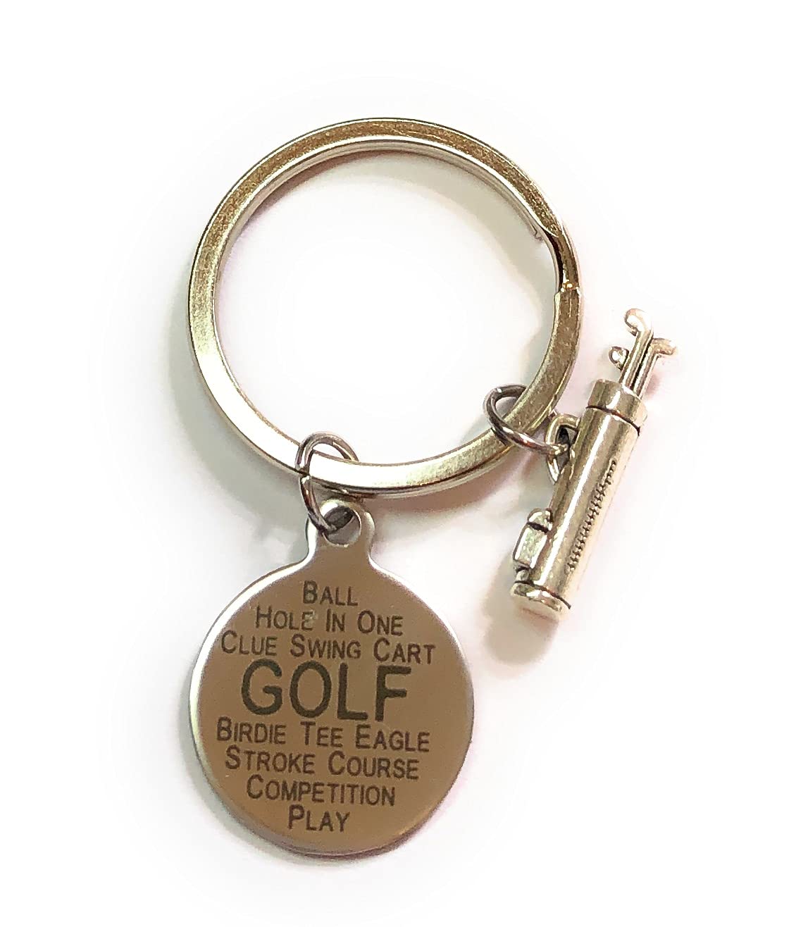 FizzyButton Gifts Golf Keyring Key Ring with Golf Club Charm
