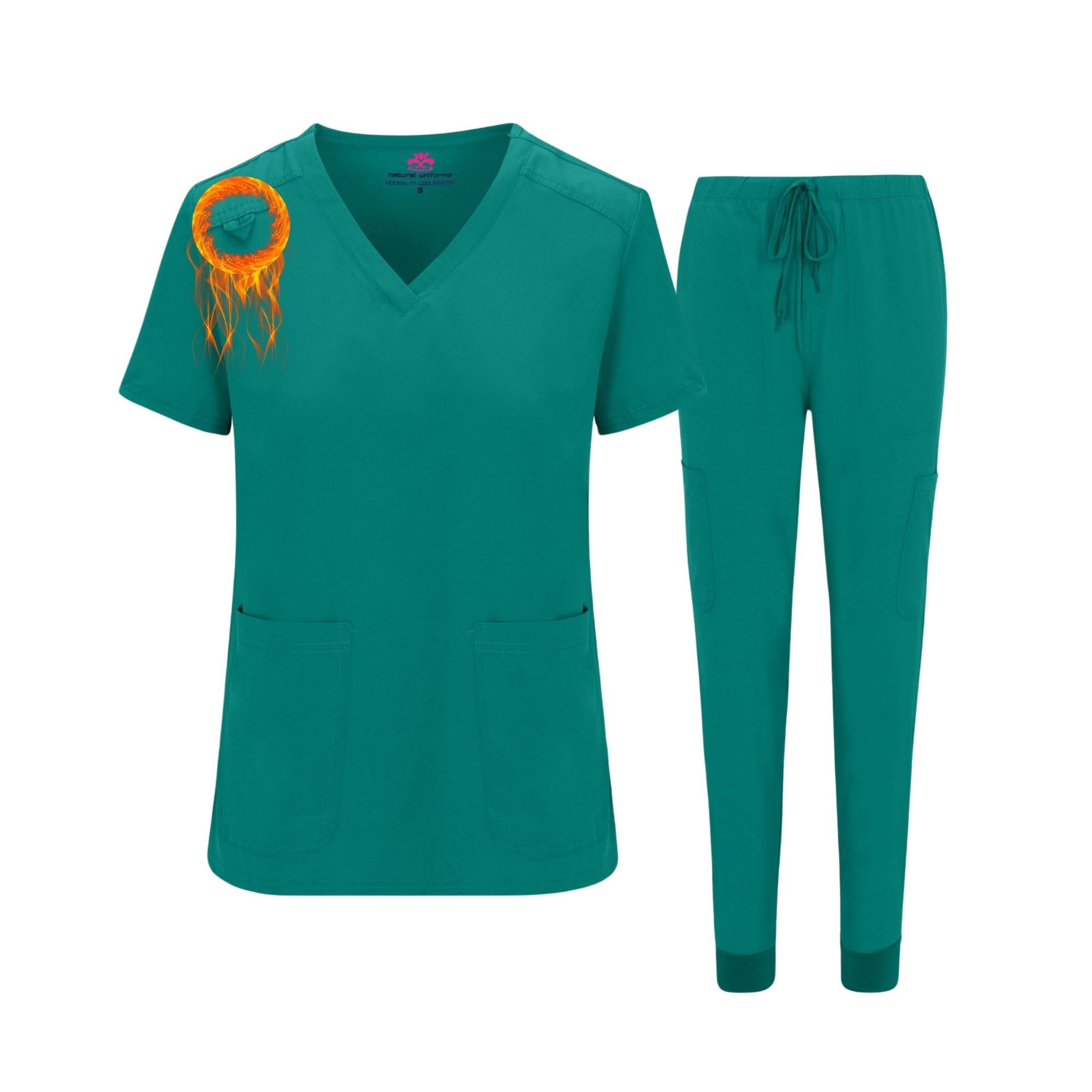 M&M SCRUBS Women's Essential Jogger Scrub Set