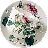 Roy Kirkham ER2801 Breakfast Cup/Saucer - Redoute Rose Set of 2