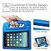 Fintie Shock Proof Case for all-new Fire 7 Tablet (7th Generation, 2017 Release) - Kiddie Series Light Weight Convertible Handle Stand Kids Friendly Cover, Blue
