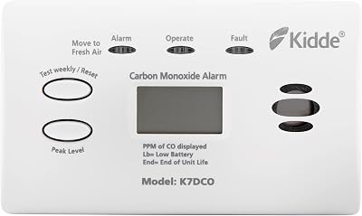Kidde 7DCO 10 Year Carbon Monoxide Alarm Digital Display AA Battery Powered