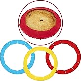 Southern Homewares Pie Crust Shield Adjustable Reusable Silicone Protective Cover Baking Tool Prevents Burnt Edges, Set of 3