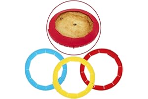 Southern Homewares Pie Crust Shield Adjustable Reusable Silicone Protective Cover Baking Tool Prevents Burnt Edges, Set of 3