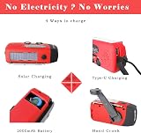 NNOOAADIO Wind Up Radio Emergency Solar Hand Crank AM/FM Weather Radio view 3