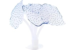 CAPASTEC Silicone Glowing Simulation Coral, Fluorescence Aquatic Artificial Coral for Aquarium (Blue)