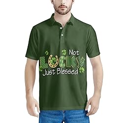 HUGS IDEA Lucky Print Golf Shirt St. Patrick's