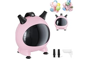TOGVU Small Balloon Pump, Portable Air Pump for Balloons with Dual Nozzles, 110V 600W Electric Balloon Blower Pump for Latex Garland Arch and Foil Balloons
