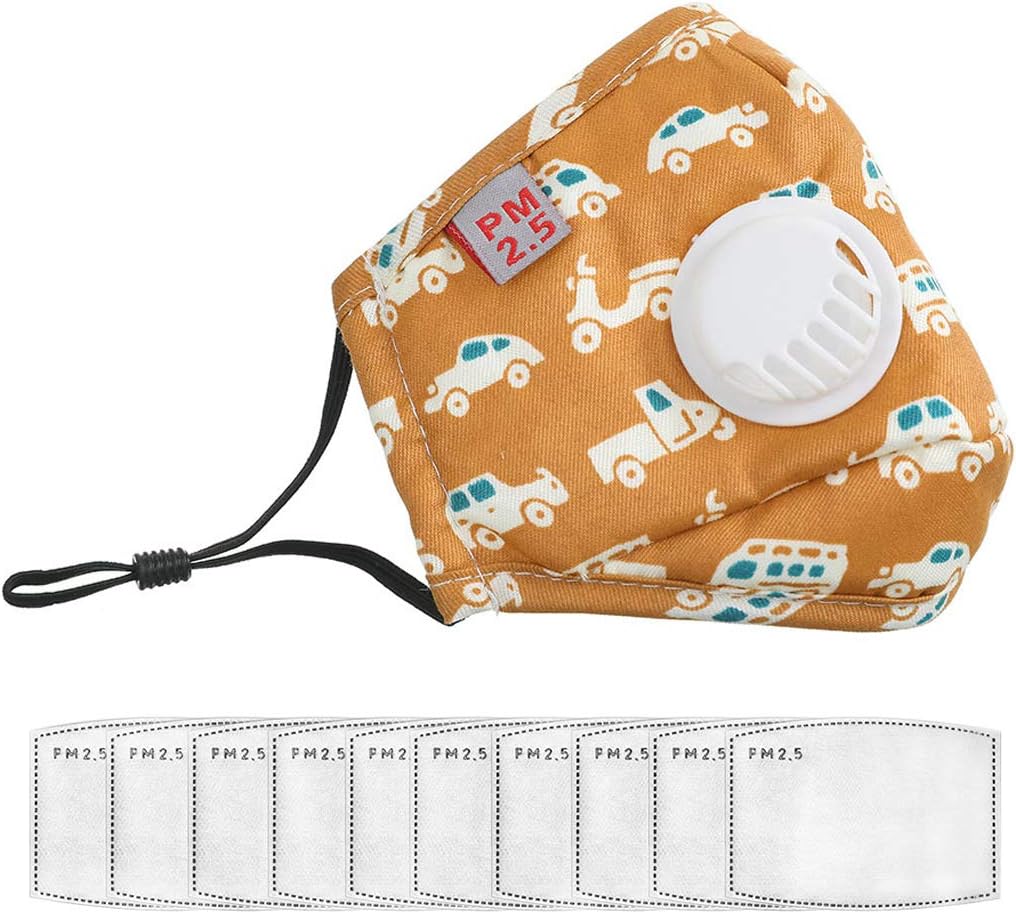 cuddty Cute Unisex Children Kids Msk Cotton Msk with 10Pcs Replaceable Pads