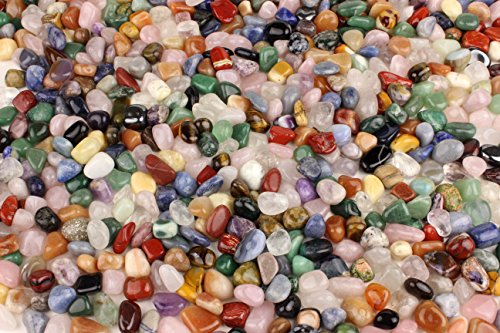 Dancing Bear 11 Pounds Tumbled Polished Natural Gem Stones + Educational Color ID Sheet & 24 Page Rock & Mineral Book. Average Stone Size ¾ inch. Choose 1, 2, 5, 11 or 22 Pounds Brand - Thumbnail 3