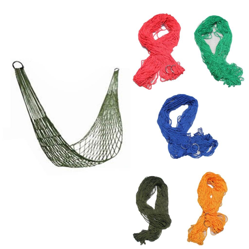 HuntGold Hamaca de malla colgante para camping color azul unidad de cm